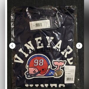 Vineyard Vines Football Player Whale Nautical Navy Short Sleeve Tee Boys 6